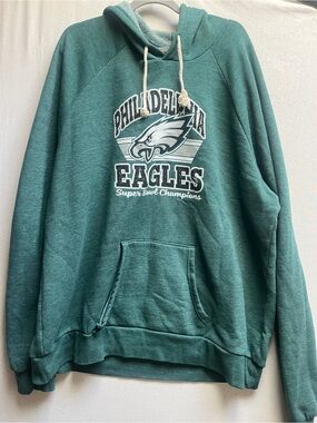 Philadelphia Eagles Majestic Threads Super Bowl Champions Hoodie Sz 2X